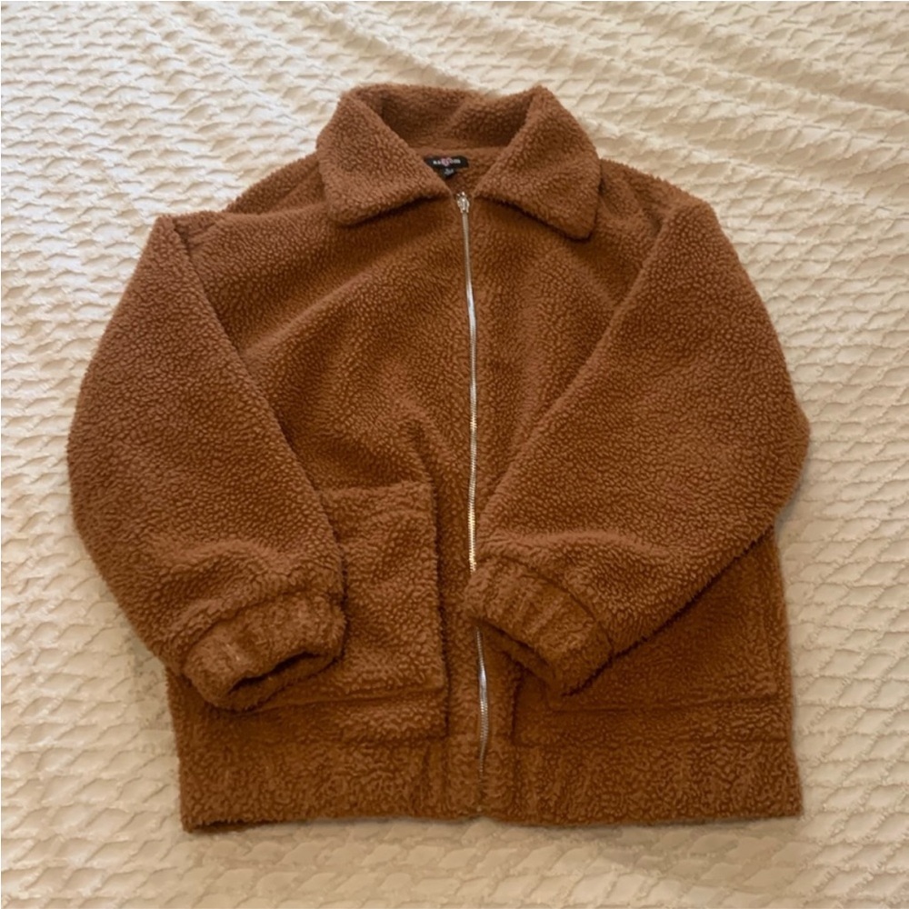 Ransom Teddy Bear Women's brown Jacket sz S